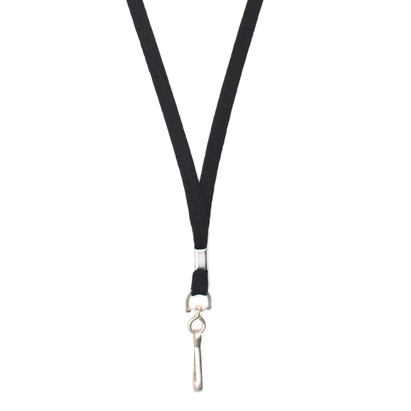 Beebel Lanyard 50PCS Lanyards with Swivel Hook clips for ID Name Badge Holder (Black) - Image 2